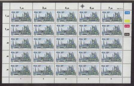 RSA 1989 ENERGY SOURCES 30c MNH FULL SHEET OF 25