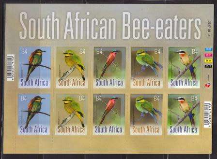 RSA 2017 BEE-EATERS MNH FULL SHEET OF 10