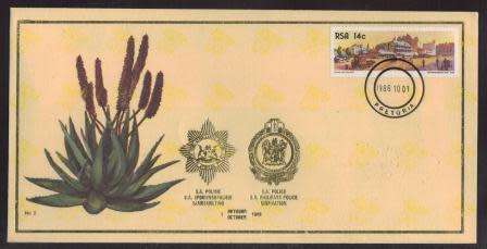 RSA 1986 POLICE COM COVER SIGNED ON REAR BY 2 MINISTERS AND 2 COMMISSIONERS