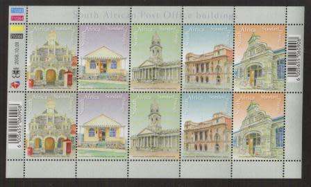 RSA 2008 SA POST OFFICE BUILDINGS MNH FULL SHEET