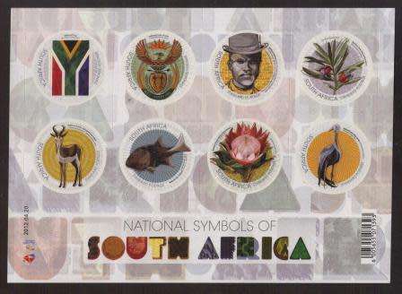 RSA 2012 NATIONAL SYMBOLS MNH FULL SHEET