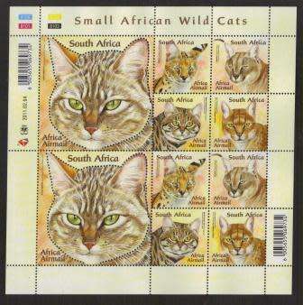 RSA 2011 SMALL AFRICAN WILD CATS MNH FULL SHEET