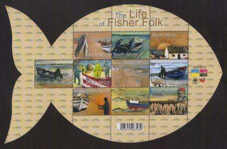 RSA 2010 LIFE OF FISHER FOLK MNH FULL SHEET
