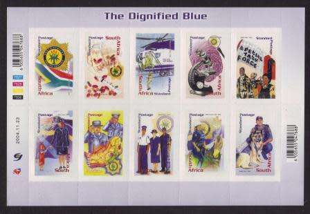 RSA 2004 DIGNIFIED BLUE SAPS MNH FULL SHEET OF 10