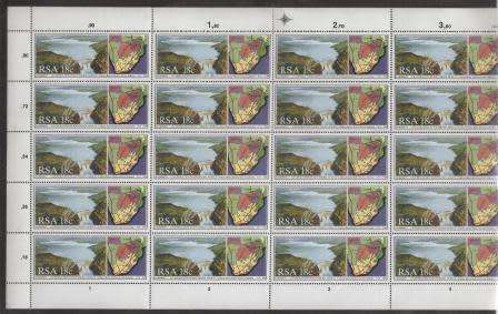 RSA 1990 CO-OPERATION 18c MNH FULL SHEET OF 20