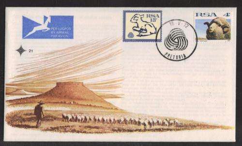 RSA 1972 WOOL BOARD INTERIM DEFINITIVE UNADDRESSED OFFICIAL FDC 21