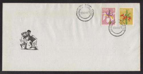 RSA 1976 RUGBY SPRINGBOKS COM COVER WITH NEWLANDS 10/7/76 D/S