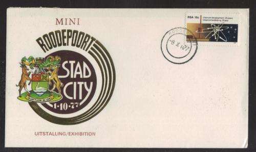 RSA 1977 ROODEPOORT MINI EXHIBITION COM COVER ROODEPOORT 8/10/77 BY HAND D/S