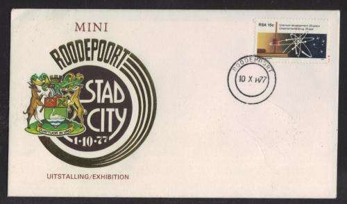 RSA 1977 ROODEPOORT MINI EXHIBITION COM COVER ROODEPOORT 10/10/77 BY HAND D/S