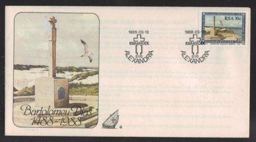 RSA 1988 BARTOLOMEU DIAS COM COVER #4 ALEXANDRA 12/3/88 D/S