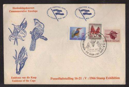 RSA 1966 EMBLEMS OF THE CAPE STAMP EXHIBITION COM COVER 16-21/5/66