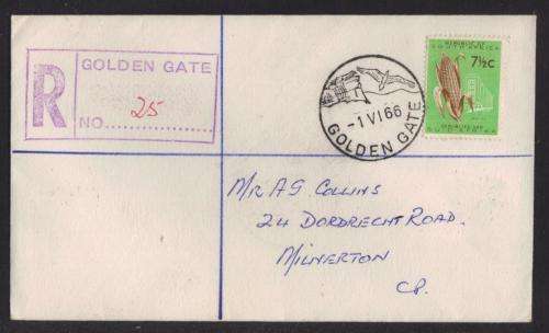 RSA 1966 GOLDEN GATE 1ST DAY DS REG COM COVER 1/6/66