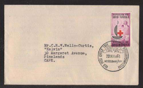 RSA 1963 OLD POST OFFICE TREE COM COVER MOSSEL BAY 20/12/63 DS