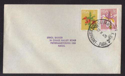 RSA 1978 ELEPHANT PARK COM COVER WITH 27/10/78 DS
