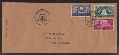 UNION SA 1949 INAUGURATION VOORTREKKER MONUMENT COM COVER
