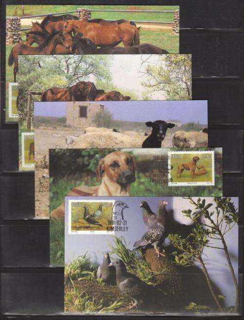 RSA 1991 ANIMAL BREEDING SET OF 5 MAXI CARDS