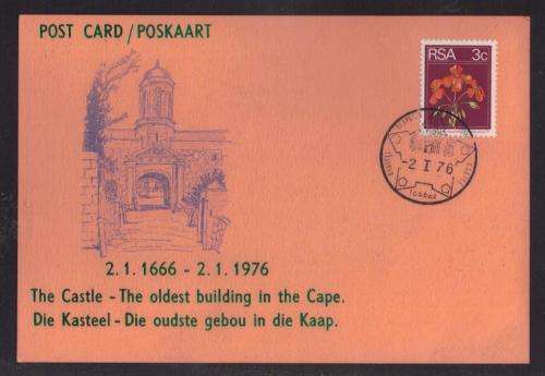 RSA 1976 CAPE TOWN CASTLE PRIVATE POSTCARD