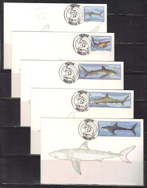 CISKEI 1983 SHARKS SET OF 5 PRIVATE MAXI CARDS #5