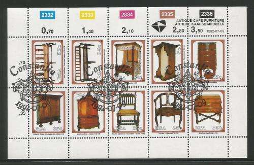 RSA 1992 ANTIQUE CAPE FURNITURE CTO FULL SHEET OF 10