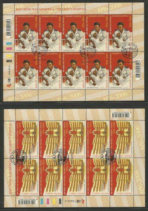 RSA 2006 RED CROSS SET OF 2 CTO FULL SHEETS OF 10