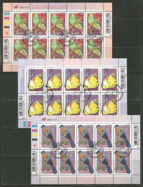 RSA 2000 7TH DEFINITIVE ORIGINAL SET OF 23 USED (CTO) FULL SHEETS (20x50 and 3x10)