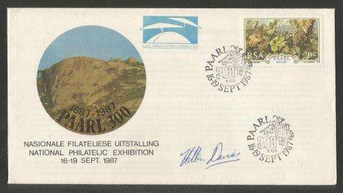 RSA 1987 CAPE ALBATROS HANG GLIDING CLUB COM COVER SIGNED BY PILOT HILTON DAVIES