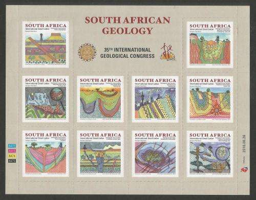 RSA 2016 35TH ANNIV GEOLOGICAL CONGRESS  MNH FULL SHEET OF 10