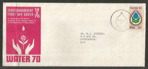 RSA 1970 WATER 70 CAMPAIGN DOCTORS FDC BY WARNER PHARMACEUTICALS