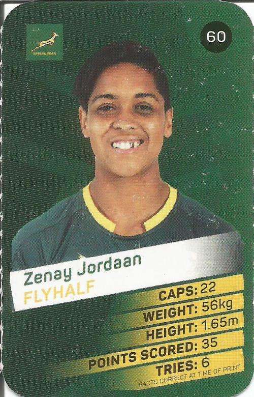 RUGBY WORLD CUP 2019 SOUTH AFRICA PICK N PAY SUPER CARD #60 ZENAY JORDAAN