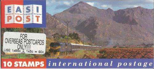 RSA 1993 TOURISM BOOKLET WITH ADDED STICKER and 5c STAMPS and 10c STAMPS ROW 3