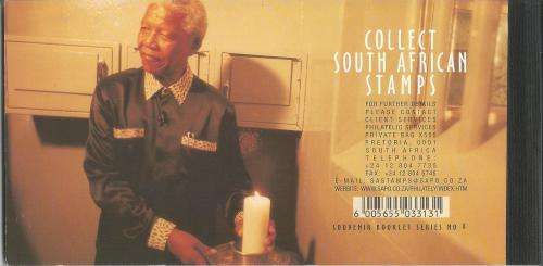RSA 2001 Many Faces of Mandela souvenir booklet variety with extra page of the statesman