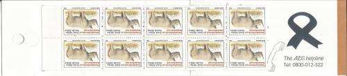 RSA 1998 ARMOURED RHINO BOOKLET DIE I ENGLISH HARRISON NORMAL PERFS ATTACHED RIGHT MARGIN INVERTED