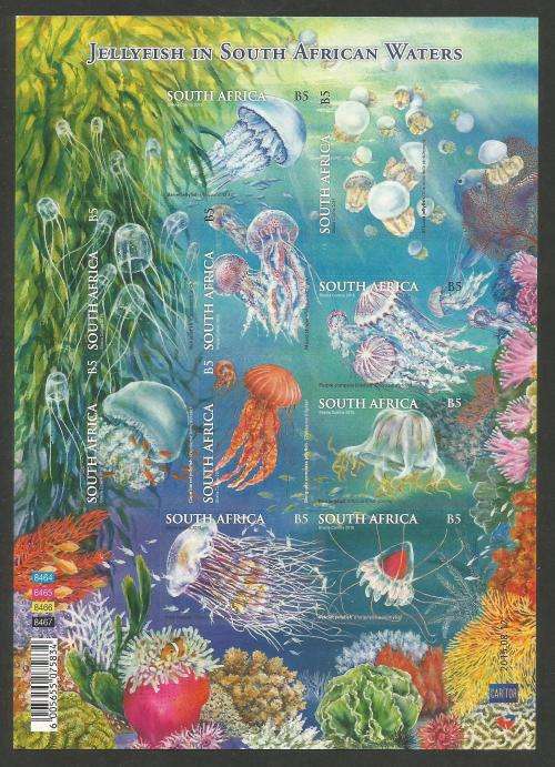 RSA 2015 JELLYFISH IN SA WATERS MNH FULL SHEET OF 10