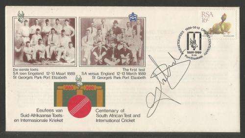 RSA 1989 CENTENARY TEST CRICKET SIGNED COM COVER