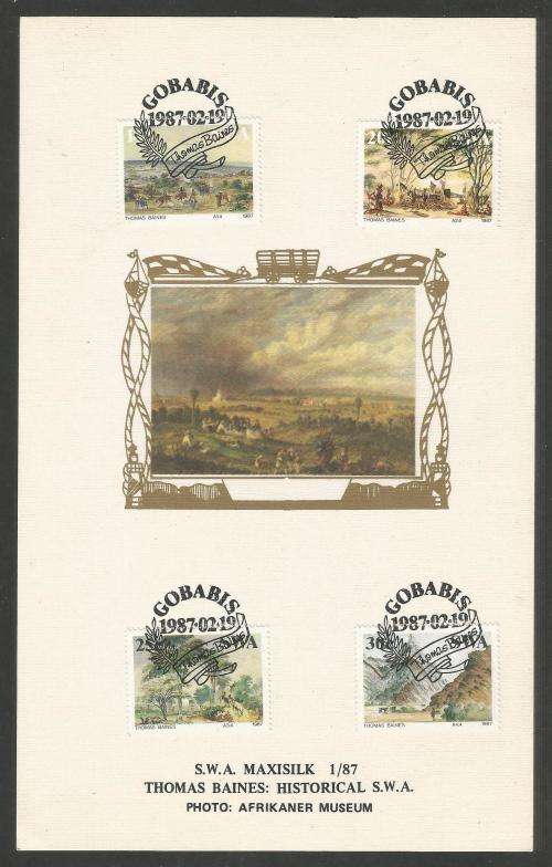 SWA 1987 THOMAS BAINES LIMITED EDITION MAXISILK CARD # 1/87