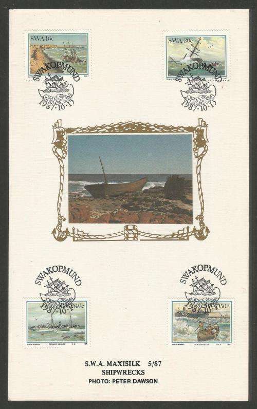 SWA 1987 SHIPWRECKS LIMITED EDITION MAXISILK CARD # 5/87