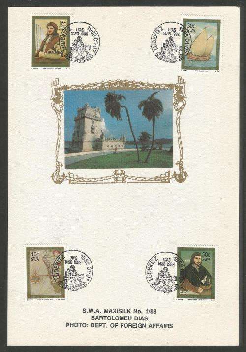 SWA 1988 BARTOLOMEU DIAS LIMITED EDITION MAXISILK CARD # 1/88