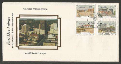 NAMIBIA 1990 WINDHOEK LIMITED EDITION SILK FDC # 4/90