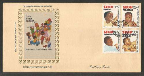 BOP 1985 HEALTH LIMITED EDITION SILK FDC # 1/85