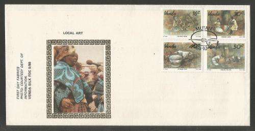 VENDA 1988 LOCAL ART LIMITED EDITION SILK FDC 5/88