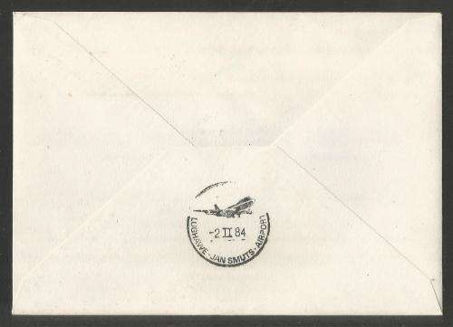 AVIATION 1984 KEMPAIR FLIGHT COVER #1.58 SAA 50TH ANNIV FLOWN LISBON - JAN SMUTS