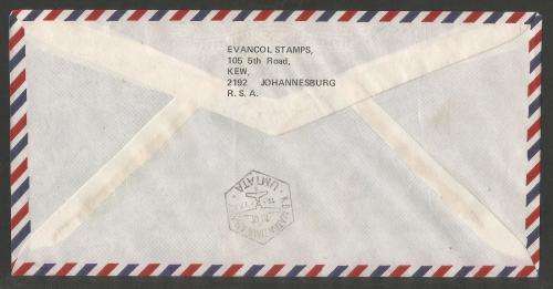 AVIATION 1977 TRANSKEI NATIONAL AIRLINES FLIGHT COVER 1ST FLIGHT JHB - UMTATA