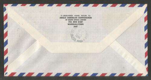 AVIATION 1984 UTA FLIGHT COVER 1ST FLIGHT BOEING 747 JHB - PARIS