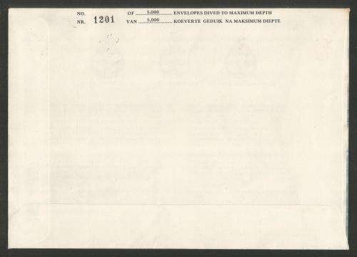 SA NAVY COM COVER #1 - 10 YEARS SAS MARIA VAN RIEBEECK SUMARINE SIGNED BY CAPTAIN