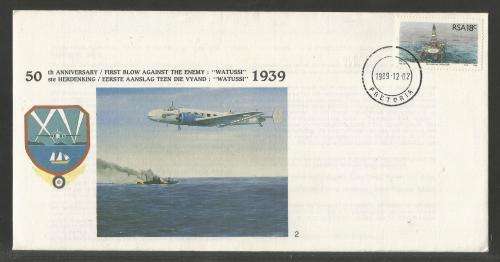 SA AIR FORCE (SAAF) FLIGHT COVER # CF2 - 1989 50TH ANNIV 1ST BLOW AGAINST ENEMY
