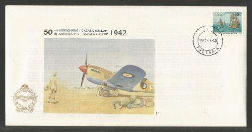 SA Air Force (SAAF) Flight Cover no. CF13 - 1992 50th Anniv Gazala Gallop