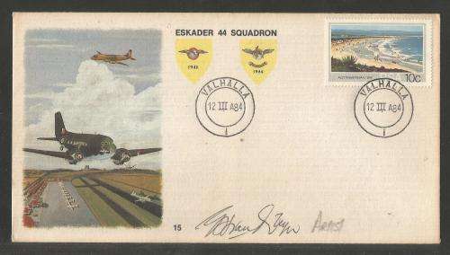 SA AIR FORCE (SAAF) FLIGHT COVER # 15 - 1984 40TH 44 SQN SIGNED BY ARTIST G VAN RHYN