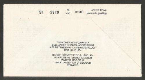 SA AIR FORCE (SAAF) FLIGHT COVER # 16 - 1984 THE GLORIOUS 1ST OF JUNE SIGNED ARTIST G VAN RHYN