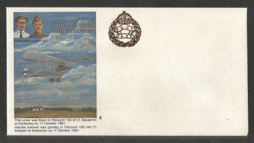SA AIR FORCE (SAAF) FLIGHT COVER # 8 - 1981 AVIATION PIONEERS UNSERVICED