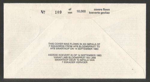 SA AIR FORCE (SAAF) FLIGHT COVER # 14 1983 40TH ANNIV KOS INVASION SIGNED PILOT MAJ VAN VLIET